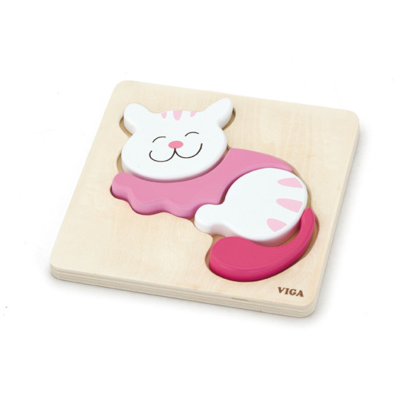 VIGA Baby's First Wooden Puzzle Kitten