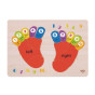 TOOKY TOY Educational Wooden Foot Puzzle Learning Counting and Colors