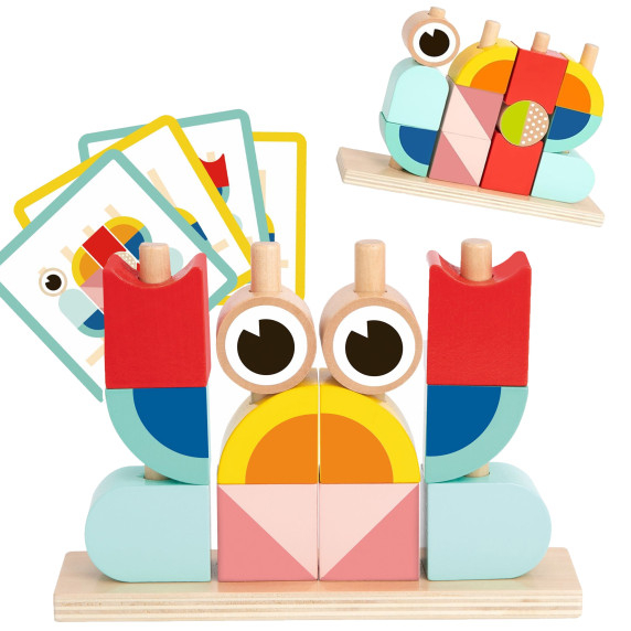 TOOKY TOY Creative Wooden 3D Space Blocks Crab