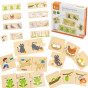 VIGA Wooden Puzzle Match Animal Activities