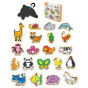 VIGA Wooden Magnets Animals set of 20 pieces
