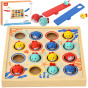 TOOKY TOY Game for Children Wooden Table Flying Fish 19 pcs.