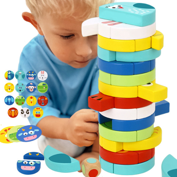 TOOKY TOY Skill Game Animal Blocks FSC Certified