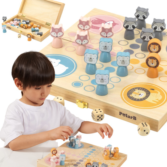 VIGA PolarB Wooden Ludo Game