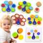 VIGA Wooden Match Colors Game Peacock Tail Montessori + Cards