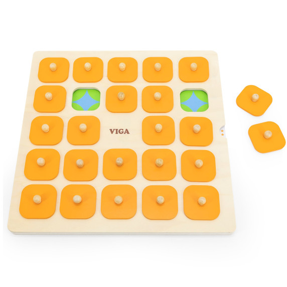 VIGA Memory Game Guess the Pictures 10 Cards Montessori Large