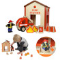 MASTERKIDZ Mini Fire Station Wooden Set