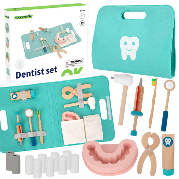 TOOKY TOY Little Dentist Set Doctor's Suitcase 19 pcs FSC
