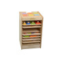 MASTERKIDZ Cabinet for storing educational boards and games 10 pieces with wheels