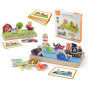 VIGA Wooden Educational Puzzle Distance Learning 2 in 1