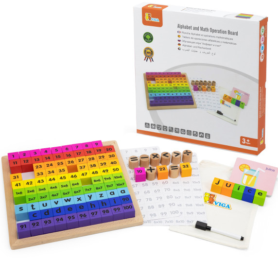 VIGA Mathematical Operational Table with Letters, Numbers and Signs
