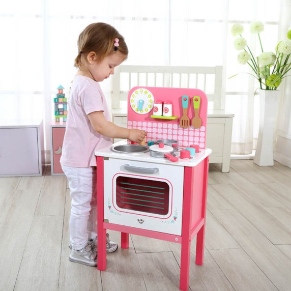 TOOKY TOY Wooden Children's Kitchen with Accessories