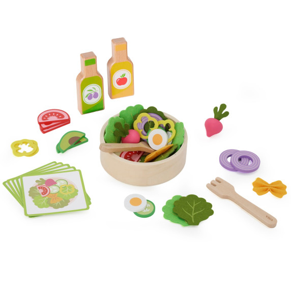 VIGA Salad Play Set 35 pcs – wooden salad set 18m+