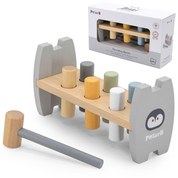 VIGA PolarB Wooden Penguin Montessori Hammer