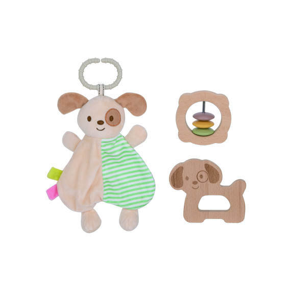 TOOKY TOY Puppy Rattle Gift Set