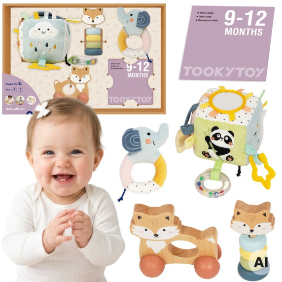 TOOKY TOY Sensory Gift Set for Babies 9-12 months