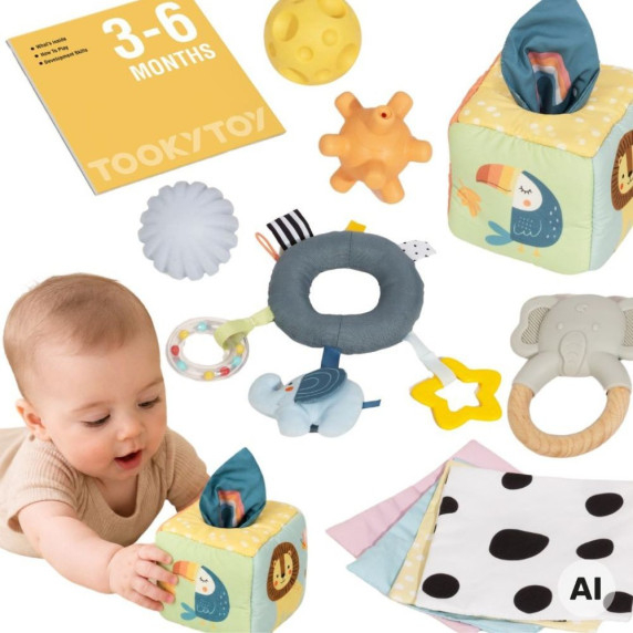 TOOKY TOY Sensory Set for Babies 3-6 months