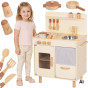 TOOKY TOY Wooden Beige Kitchen with Accessories