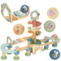 TOOKY TOY Wooden Musical Ball Track 44 Pieces Pastel