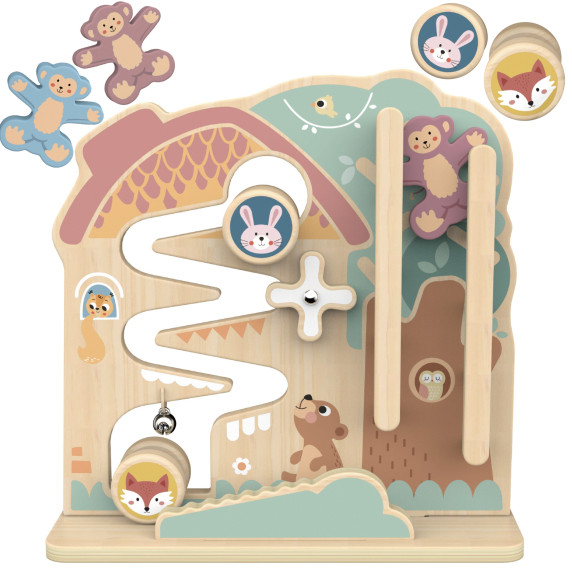 TOOKY TOY Maze Educational Board Track 2in1 Wooden Maze