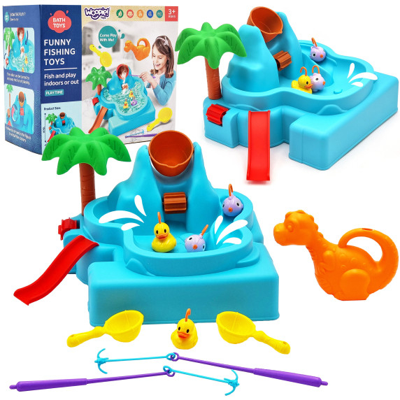 WOOPIE Water Table 2 in 1 Fishing Game Waterfall 6 pcs.