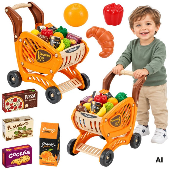 WOOPIE Shopping Cart for Children Movable Parts + 42 Accs.