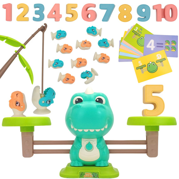 WOOPIE Balance Scale Balance Board Game Fishing Dinosaur Fish Science Abacus