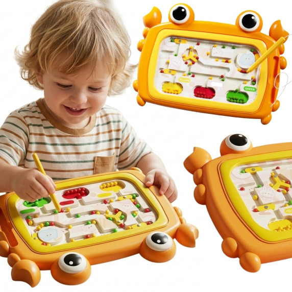 WOOPIE Montessori Magnetic Board Crab Maze Orange