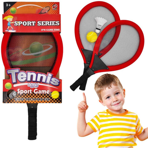 WOOPIE Large Tennis Badminton Rackets for Kids Set + Shuttlecock
