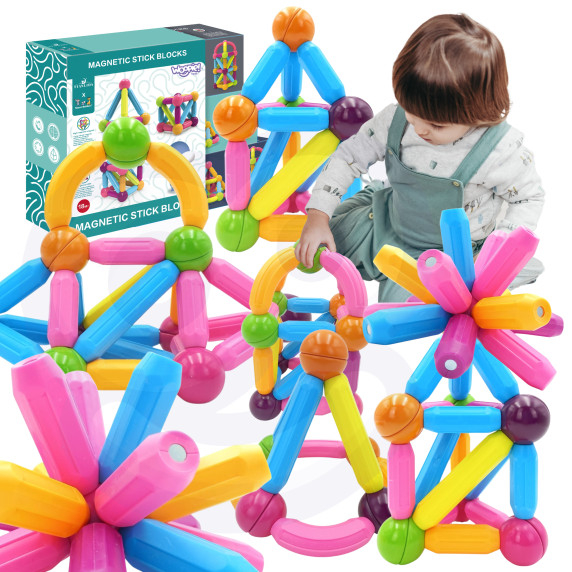 WOOPIE Magnetic Building Blocks Educational Large Thick 28 pcs.