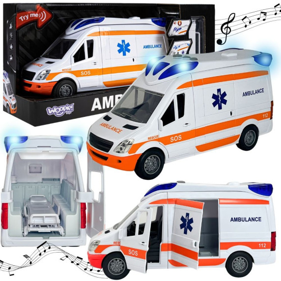 WOOPIE Emergency Ambulance Stretcher Set + Sound and Light Signals