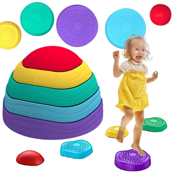 WOOPIE Sensory Path Balance Stones for Children Balance Training 5 pcs.
