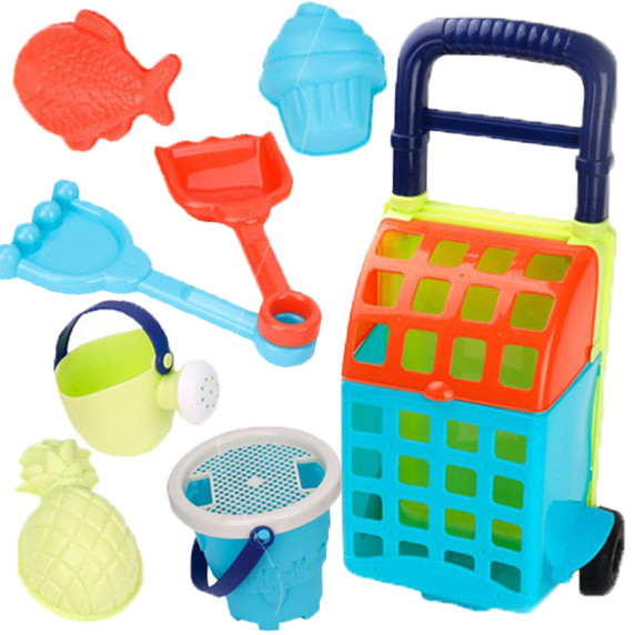 WOOPIE Sand Play Set with Cart 9 pcs.