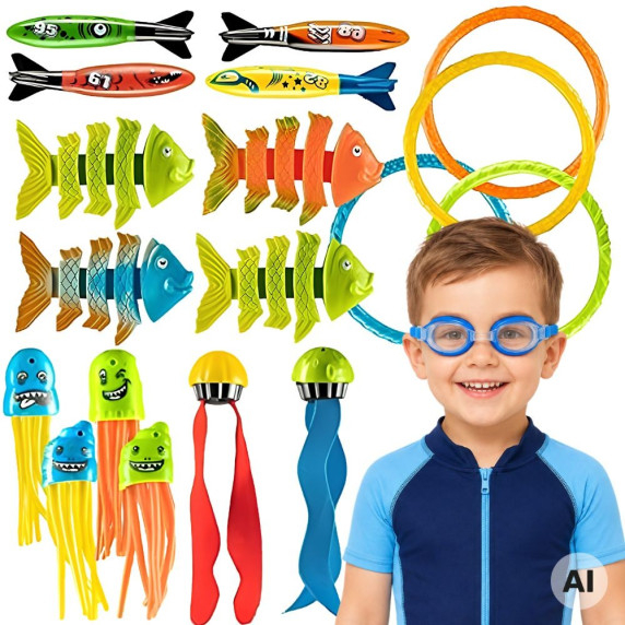 WOOPIE Pool Diving Toy Set 20 pcs.
