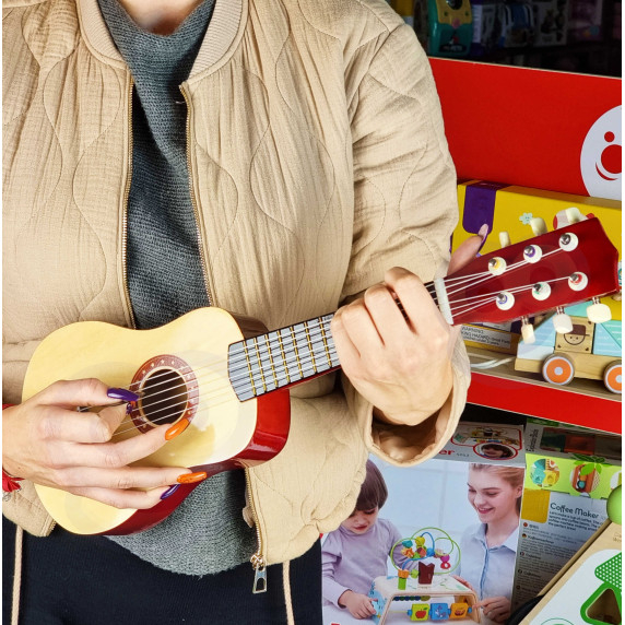 Viga Wooden Guitar for Kids Natural 21 Inches 6 Strings