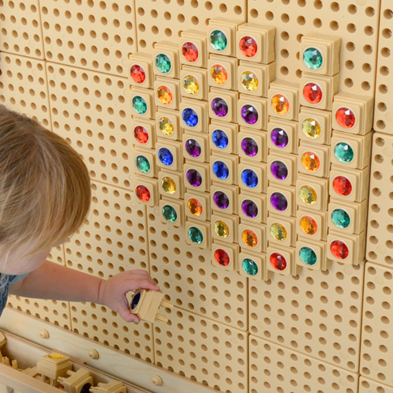 MASTERKIDZ Acrylic Colored Diamonds for STEM Science Board 72 Pieces