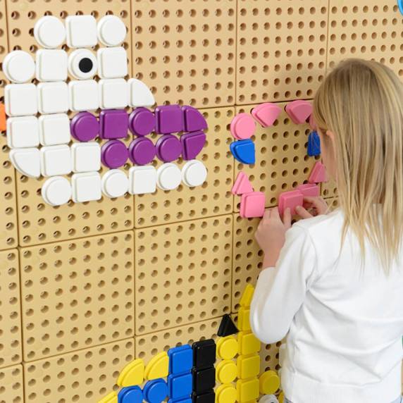 MASTERKIDZ Set of 64 Geometric Shaped Pegs for STEM Boards