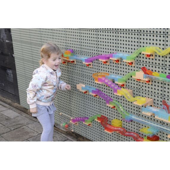 MASTERKIDZ Ball Track Construction Set STEM Board 120 pieces