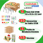 MASTERKIDZ Wooden Educational Table + STEM WALL ACCESSORIES + 563 Blocks