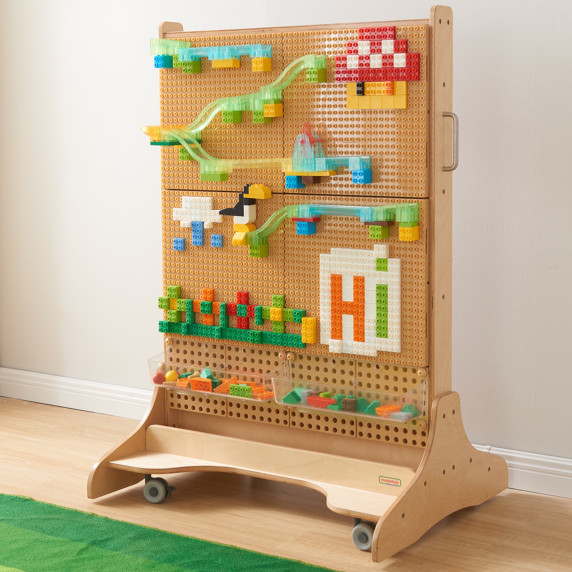 MASTERKIDZ STEM Building Block Set 563 pcs with Panel Overlays 4 pcs