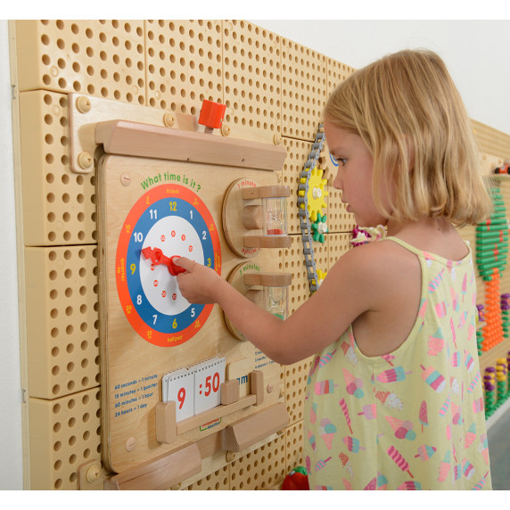 MASTERKIDZ Learning to Read the Clock Flex Wall Educational Board