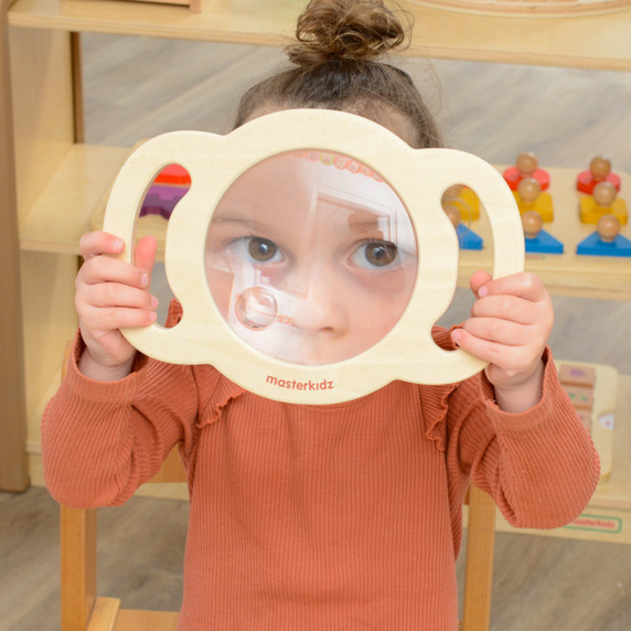 MASTERKIDZ Large Wooden Discovery Magnifying Glass
