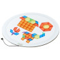 MASTERKIDZ Round LED Light Panel Colorful + Montessori Mosaic Blocks 140 pcs.