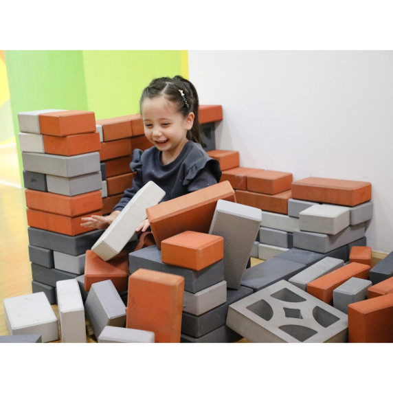 CLASSIC WORLD EDU Mega Soft EVA Foam Building Blocks - Buildable Roof