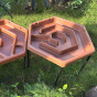 MASTERKIDZ Hexagonal Sand and Water Play Table with Adjustable Height Maze