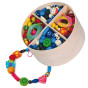 VIGA Wooden Bead Stringing Set 608 Pieces Box