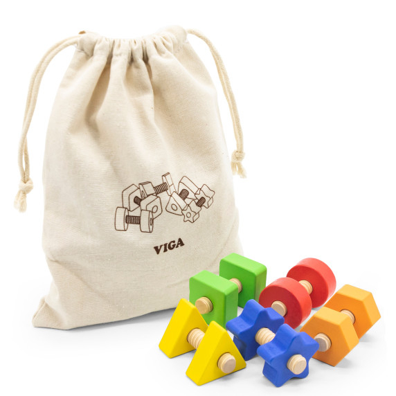 VIGA Nuts and Bolts Match and Twist Skill Toy