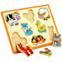 VIGA Wooden Puzzle Farm Animals Jigsaw Puzzle