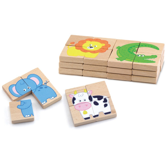VIGA Wooden Magnetic Puzzle Animals Jigsaw Puzzle FSC Certified