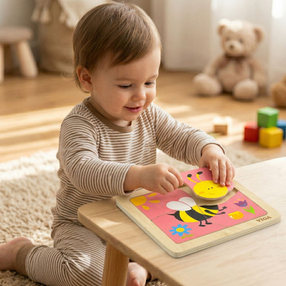 VIGA Handy Wooden Bee Puzzle